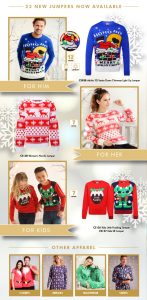Christmas jumpers and xmas gifts